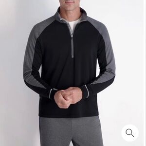 $145 New With Tags! Zero Restriction Z425 1/4 Zip Pullover BLACK/CHARCOAL Size M